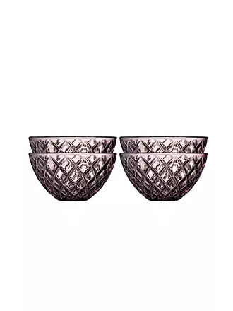 LYNGBY GLAS | Cuenco 4 piezas 12cm SORRENTO Ámbar | rosa